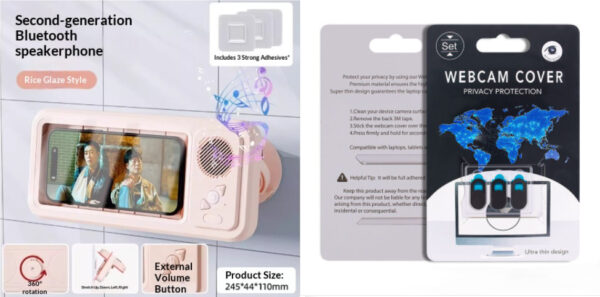 5a1c95e5-31c7-4938-b3bd-21ea165ee0c7.jpg Bathroom Waterproof Mobile Phone Box Bluetooth Speaker Audio Bath TV Stand Mobile Phone Holder 360 Degree Rotation Touch Screen