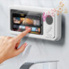 e17d3de5-2bac-4a96-9cd2-a08f4e1c11e9.jpg Bathroom Waterproof Mobile Phone Box Bluetooth Speaker Audio Bath TV Stand Mobile Phone Holder 360 Degree Rotation Touch Screen